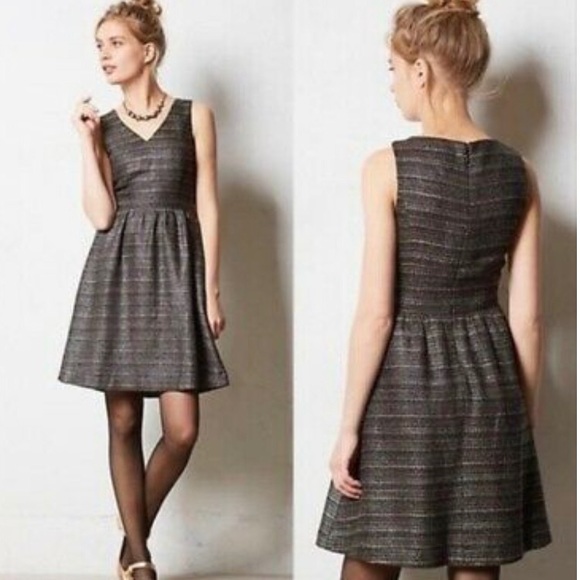 Anthropologie Metallic Tweed Dress - Picture 1 of 3